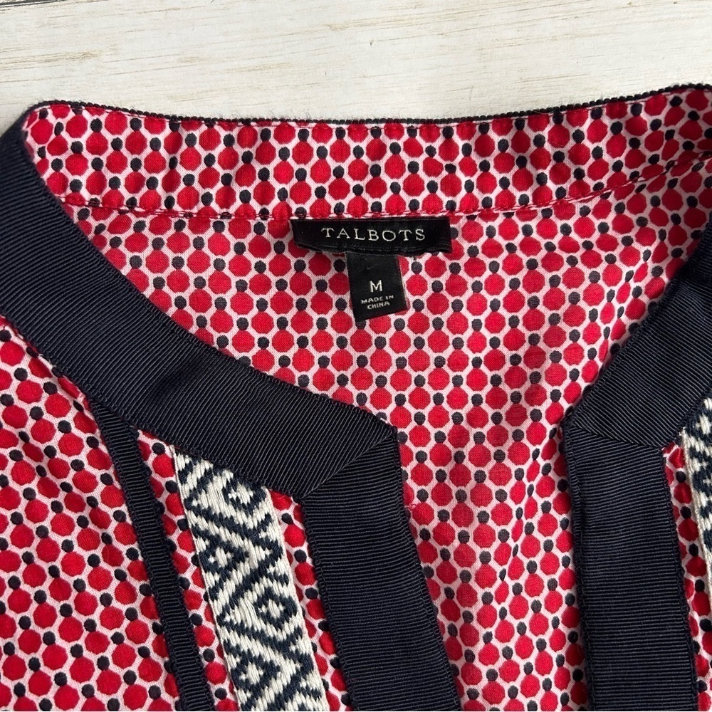 Talbots Embroidered Blouse | Size M - Picture 3 of 5
